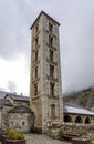 Roman Church of Santa Eulalia in Erill la Vall, in the Boi Valley,Catalonia - Spain Royalty Free Stock Photo