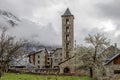 Roman Church of Santa Eulalia in Erill la Vall, in the Boi Valley,Catalonia - Spain Royalty Free Stock Photo