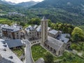 Roman Church of Santa Eulalia in Erill la Vall in the Boi Valley Catalonia Spain Royalty Free Stock Photo