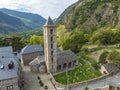 Roman Church of Santa Eulalia in Erill la Vall in the Boi Valley Catalonia Spain Royalty Free Stock Photo