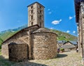 Roman Church of Santa Eulalia in Erill-la-Vall in Catalonia, Spain Royalty Free Stock Photo