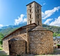 Roman Church of Santa Eulalia in Erill-la-Vall in Catalonia, Spain Royalty Free Stock Photo