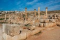 Roman City of Gerasa (Jerash, Jordan) is ancient city with 6.5 thousand years old. Royalty Free Stock Photo