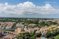 Roman Cityscape, Panaroma viewed from the top of Saint Peter\'s square basilica, Gardens of Vatican City Royalty Free Stock Photo