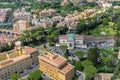 Roman Cityscape, Panaroma viewed from the top of Saint Peter\'s square basilica, Palace of the Governorate of Vatican City State Royalty Free Stock Photo