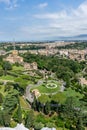 Roman Cityscape, Panaroma viewed from the top of Saint Peter\'s square basilica, Palace of the Governorate of Vatican City State Royalty Free Stock Photo