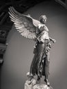 Roman classical statue of Victory woman with wings Royalty Free Stock Photo