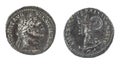 Roman coin - Roman denarius of Emperor Domitian Royalty Free Stock Photo