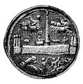 Roman Coin vintage illustration