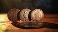 Roman Coins Treasure. Pile ofRoman Coins