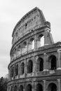 Roman coliseo in black and white