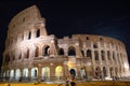 Roman Coliseum illuminated at night Royalty Free Stock Photo