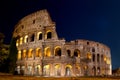 Roman Coliseum at night Royalty Free Stock Photo