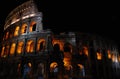Roman Coliseum at Night Royalty Free Stock Photo