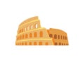 Roman Coliseum Ruins in Ancient Architecture Style