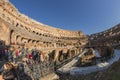 Roman Coliseum with tourist Royalty Free Stock Photo