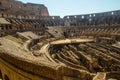 Roman Colliseum interior with arena floor platform Royalty Free Stock Photo