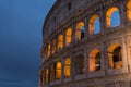 Roman Colosseum or Coliseum at dusk in Rome Royalty Free Stock Photo