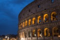Roman Colosseum or Coliseum at dusk in Rome, Italy Royalty Free Stock Photo