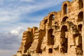 Roman colosseum at El Djem, Tunisia Royalty Free Stock Photo