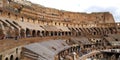 Roman Colosseum interior, Roma, Italy with Tourist Royalty Free Stock Photo