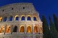 The Roman Colosseum, a place where gladiators fought as well as being a venue for public entertainment, Rome