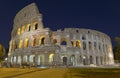 The Roman Colosseum, a place where gladiators fought as well as being a venue for public entertainment, Rome