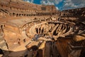 The Roman Colosseum in Rome, Italy. Biggest gladiator arena in the world.