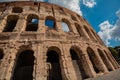 The Roman Colosseum in Rome, Italy. Biggest gladiator arena in the world.