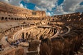 The Roman Colosseum in Rome, Italy. Biggest gladiator arena in the world.