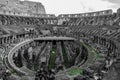 Roman Colosseum ruins from inside