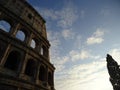 Roman colosseum with tree