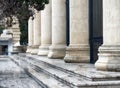 Roman columns architecture in Valletta, Malta