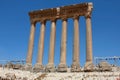 Roman columns at Baalbeck Royalty Free Stock Photo