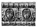 Roman Cornice, Richly Ornamented Roman Ovolo, vintage engraving Royalty Free Stock Photo