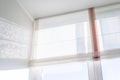 Roman curtains in the interior Royalty Free Stock Photo