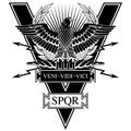 Roman Eagle with the words of Caesar`s Veni, vidi, vici