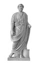 Roman emperor Antoninus Pius statue isolated over white background with clipping path Royalty Free Stock Photo