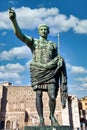 The roman emperor Gaius Julius Caesar statue in Rome, Italy. Concept for authority, domination, leadership and guidance Royalty Free Stock Photo