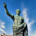 The roman emperor Gaius Julius Caesar statue in Rome, Italy. Concept for authority, domination, leadership and guidance Royalty Free Stock Photo