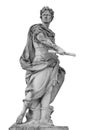 Roman emperor Julius Caesar statue isolated over white background Royalty Free Stock Photo