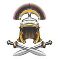 Roman Empire Helmet with Swords