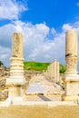 Roman era main street in Bet Shean Royalty Free Stock Photo