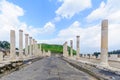 Roman era main street in Bet Shean Royalty Free Stock Photo