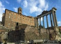 Forum was the center of day-to-day life in Rome Royalty Free Stock Photo