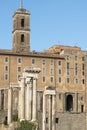 Roman forum archaelogical landmark in Rome city center. Italy heritage Royalty Free Stock Photo