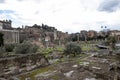 Roman Forum panoramic view with ancient ruins, UNESCO World Heritage Site, Rome, Lazio, Italy, Europe Royalty Free Stock Photo