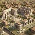 The Roman Forum Italy engaging 3D isometric view of the Roman Forum capturing history Ai Generated