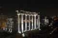 Roman Forum at night Royalty Free Stock Photo