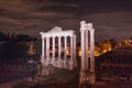 Roman forum at the night in rome